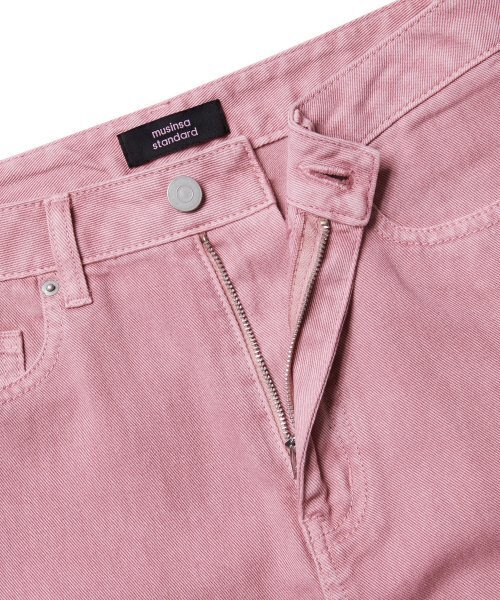 MUSINSA STANDARD WOMAN（ムシンサスタンダードウーマン）の「ウィメンズガーメントダイレギュラーフィットデニムパンツ[ピンク]（デニムパンツ・レディース・その他・30/24/25/26/27/28）」の4枚目の写真