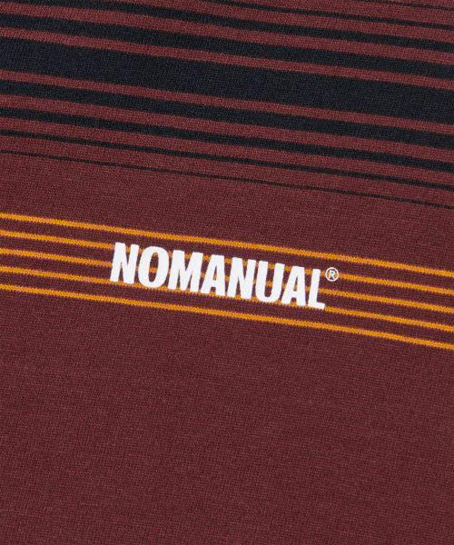 NOMANUAL(NOMANUAL)の「NM STRIPED LONG SLEEVE TEE - BURGUNDY(Tシャツ/カットソー・レディース・その他・MEDIUM/LARGE/X-LARGE)」の6枚目の写真