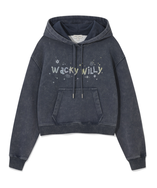 Wacky WiLLy(ワッキーウィリー)の「ウィメンズスノーウォッシンググラフィッククロップフードパーカー ネイビー(パーカー・レディース・その他・SMALL/MEDIUM/LARGE)」の1枚目の写真