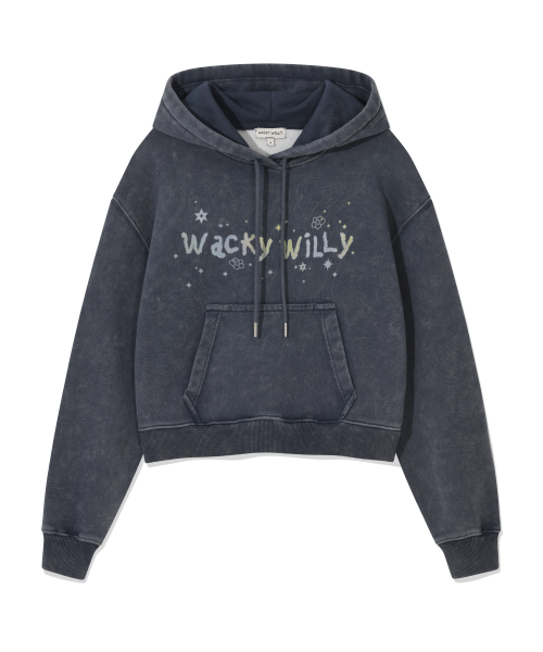 Wacky WiLLy(ワッキーウィリー)の「ウィメンズスノーウォッシンググラフィッククロップフードパーカー ネイビー(パーカー・レディース・その他・SMALL/MEDIUM/LARGE)」の2枚目の写真