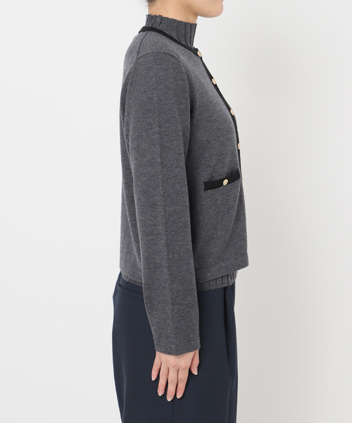 La TOTALITE(ラトータリテ)の「《追加2》バイカラーアンサンブルカーディガン(アンサンブル・レディース・チャコールグレー・FREE)」の13枚目の写真