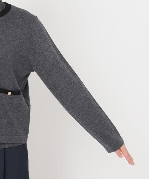 La TOTALITE(ラトータリテ)の「《追加2》バイカラーアンサンブルカーディガン(アンサンブル・レディース・チャコールグレー・FREE)」の14枚目の写真