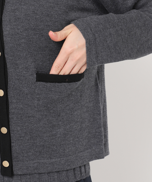 La TOTALITE(ラトータリテ)の「《追加2》バイカラーアンサンブルカーディガン(アンサンブル・レディース・チャコールグレー・FREE)」の16枚目の写真