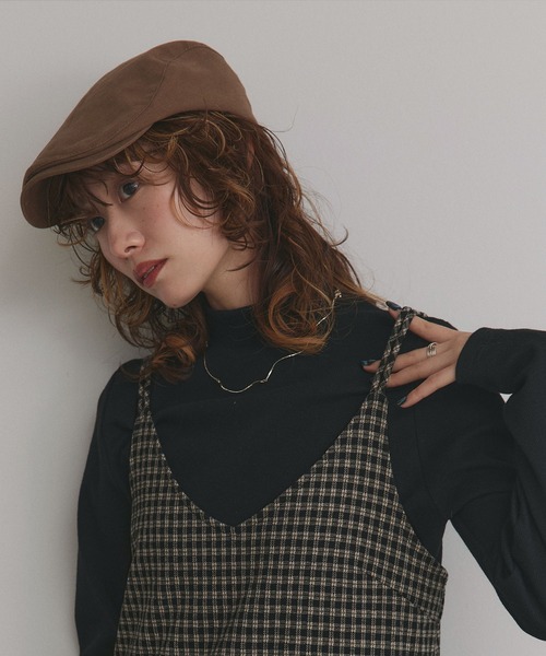 ad thie(アドティエ)の「リボン付き チェック キャミワンピース(ワンピース・レディース・ブラック/ネイビー/ベージュ・FREE)」の16枚目の写真