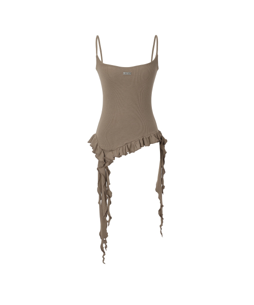 KHAKIPOINT(カーキポイント)の「Ruffle Layered Sleeveless (brown)(Tシャツ/カットソー・レディース・その他・FREE)」の4枚目の写真
