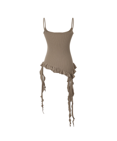 KHAKIPOINT(カーキポイント)の「Ruffle Layered Sleeveless (brown)(Tシャツ/カットソー・レディース・その他・FREE)」の5枚目の写真