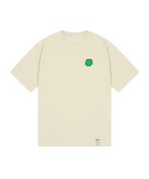 [ユニセックス]グリーンシーリング スモールドローイングスマイル 半袖Tシャツ_サンドベージュ