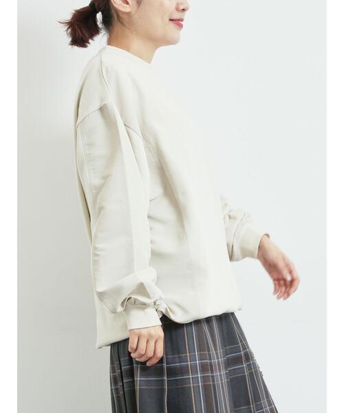 SM2（エスエムツー）の「異素材切替スウェット（Tシャツ/カットソー・レディース・チャコールグレー/トップグレー/ライトベージュ・F）」の5枚目の写真
