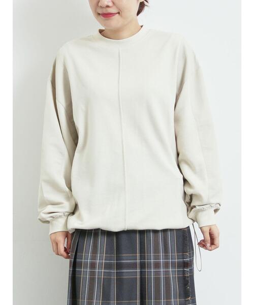 SM2（エスエムツー）の「異素材切替スウェット（Tシャツ/カットソー・レディース・チャコールグレー/トップグレー/ライトベージュ・F）」の6枚目の写真