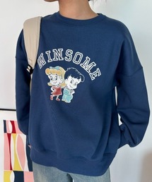 MERLOT（メルロー）の「レトロプリントカレッジスウェット/裏起毛（スウェット・レディース）」