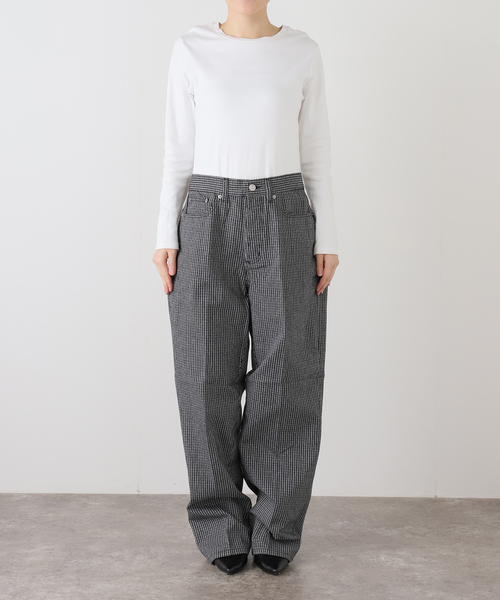 OBEY（オベイ）の「【OBEY / オベイ】CLASSIC BAGGY PLAID DENIM 142010114（スラックス・レディース・ブラック・30/31）」の2枚目の写真