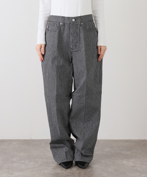 OBEY（オベイ）の「【OBEY / オベイ】CLASSIC BAGGY PLAID DENIM 142010114（スラックス・レディース・ブラック・30/31）」の3枚目の写真