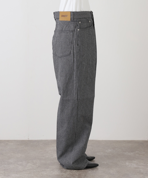 OBEY（オベイ）の「【OBEY / オベイ】CLASSIC BAGGY PLAID DENIM 142010114（スラックス・レディース・ブラック・30/31）」の6枚目の写真