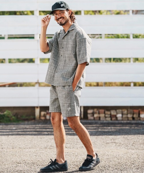 1minute 1second(ワンミニットワンセカンド)の「mhs2457-summer tweed open collar shirt オープンカラーシャツ(1M26H130)(シャツ/ブラウス・メンズ・グレー系その他/ブラック系その他/ブルー系その他・S/M/L/XL)」の13枚目の写真