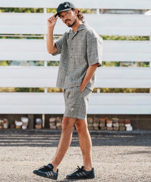 1minute 1second(ワンミニットワンセカンド)の「mhs2457-summer tweed open collar shirt オープンカラーシャツ(1M26H130)(シャツ/ブラウス・メンズ・グレー系その他/ブラック系その他/ブルー系その他・S/M/L/XL)」の14枚目の写真