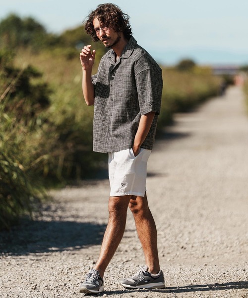 1minute 1second(ワンミニットワンセカンド)の「mhs2457-summer tweed open collar shirt オープンカラーシャツ(1M26H130)(シャツ/ブラウス・メンズ・グレー系その他/ブラック系その他/ブルー系その他・S/M/L/XL)」の20枚目の写真
