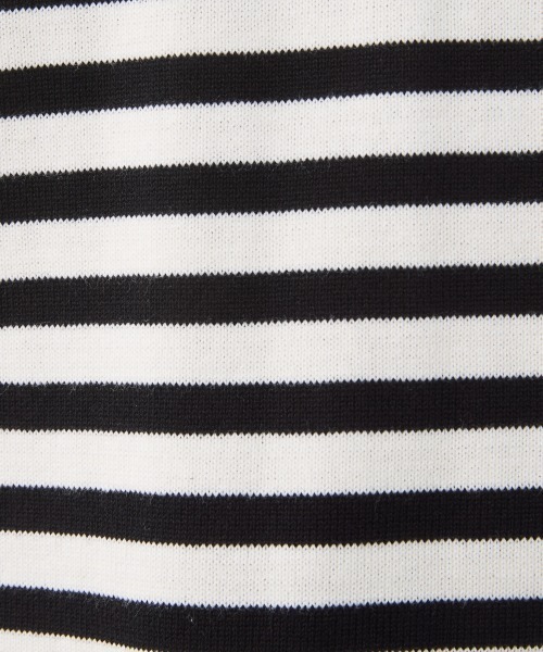 CHIC STYLE（シックスタイル）の「綿100％ボーダーニットプルオーバー＜大きいサイズ有＞シックスタイル（ニット/セーター・レディース・ブラック系/グレー系・M/L/LL/3L/4L/5L）」の13枚目の写真