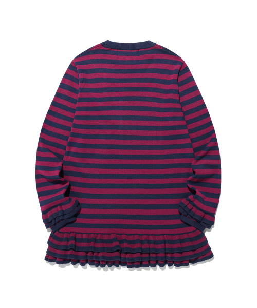 NICE GHOST CLUB(ナイスゴーストクラブ)の「FFATS STRIPE FRILL KNIT_PURPLE(NG2FFUK685A)(ニット/セーター・レディース・パープル・SMALL/MEDIUM)」の3枚目の写真