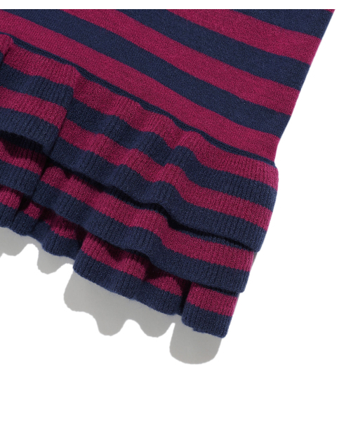 NICE GHOST CLUB(ナイスゴーストクラブ)の「FFATS STRIPE FRILL KNIT_PURPLE(NG2FFUK685A)(ニット/セーター・レディース・パープル・SMALL/MEDIUM)」の5枚目の写真