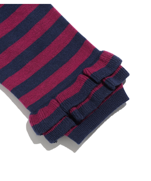 NICE GHOST CLUB(ナイスゴーストクラブ)の「FFATS STRIPE FRILL KNIT_PURPLE(NG2FFUK685A)(ニット/セーター・レディース・パープル・SMALL/MEDIUM)」の6枚目の写真