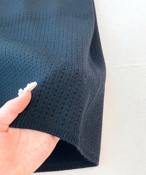 Q（キュー）の「アンダーメッシュタイトスカート（スカート・レディース・ブラック/ベージュ・MEDIUM）」の17枚目の写真