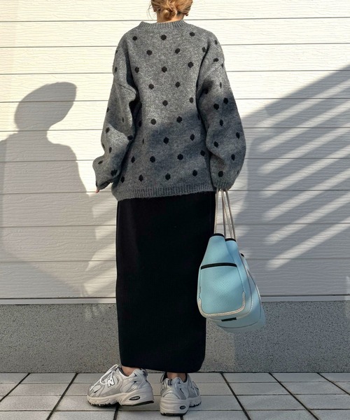 Q（キュー）の「アンダーメッシュタイトスカート（スカート・レディース・ブラック/ベージュ・MEDIUM）」の11枚目の写真