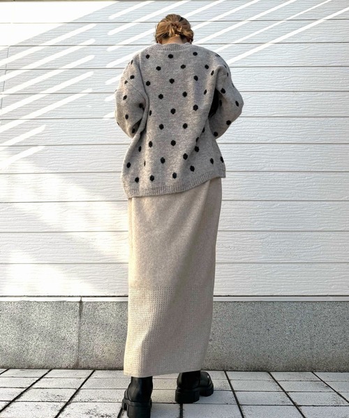 Q（キュー）の「アンダーメッシュタイトスカート（スカート・レディース・ブラック/ベージュ・MEDIUM）」の14枚目の写真