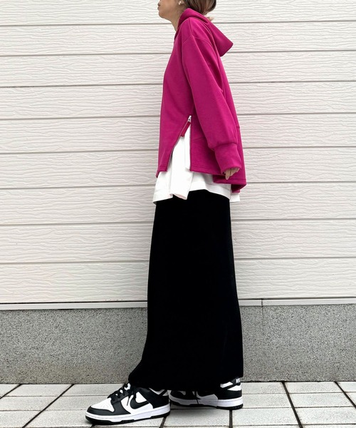 Q(キュー)の「アンダーメッシュタイトスカート(スカート・レディース・ブラック/ベージュ・MEDIUM)」の19枚目の写真