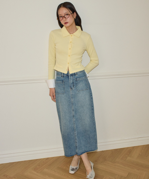 SALON DE YOHN(サロンドヨーン)の「Cuffs Collar Cardigan_ Lemon(カーディガン/ボレロ・レディース・その他・MEDIUM/SMALL)」の2枚目の写真