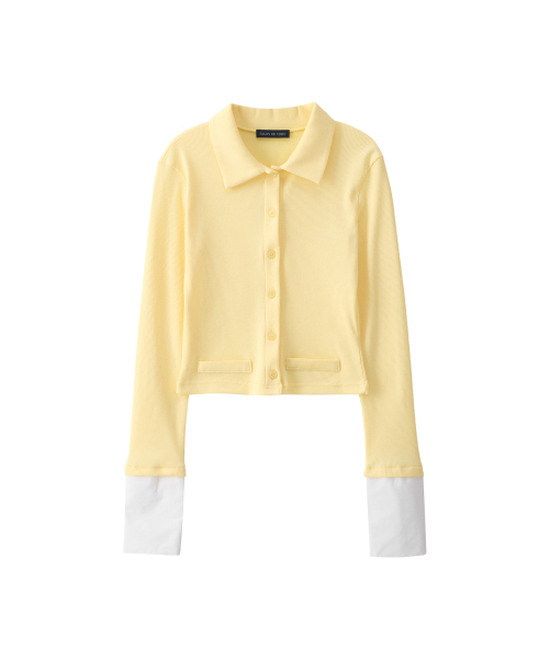 SALON DE YOHN(サロンドヨーン)の「Cuffs Collar Cardigan_ Lemon(カーディガン/ボレロ・レディース・その他・MEDIUM/SMALL)」の4枚目の写真