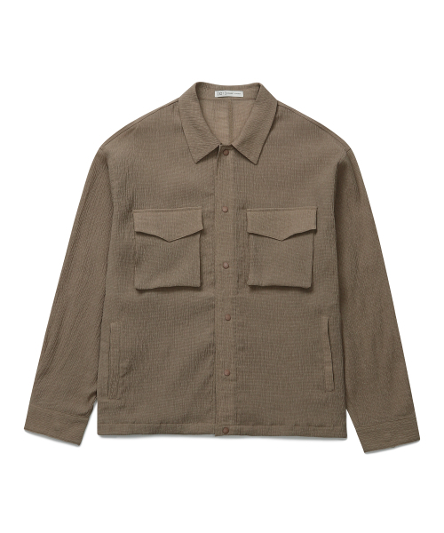 CONNECT KINLOCH(コネクトキンロック)の「クリンクルシアサッカーシャケット(ベージュ)(その他アウター・メンズ・その他・MEDIUM/LARGE/X-LARGE)」の2枚目の写真
