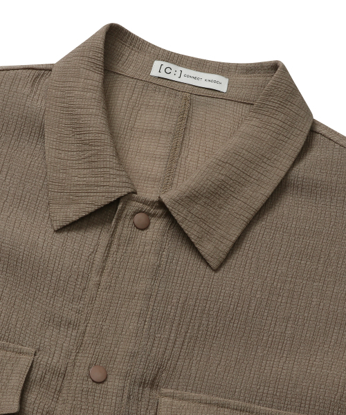 CONNECT KINLOCH(コネクトキンロック)の「クリンクルシアサッカーシャケット(ベージュ)(その他アウター・メンズ・その他・MEDIUM/LARGE/X-LARGE)」の4枚目の写真