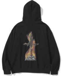NOT4NERD(�m�b�g�t�H�[�i�[�h)��Burnning Stake Pullover Hood - Black(�p�[�J�[)