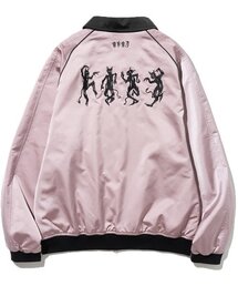 NOT4NERD（ノットフォーナード）の「4Devils Satin Blouson Jacket - Pink（MA-1）」