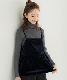 未使用❗️unoa ウノア　トップス　ベロアキャミソール セール】『サイズ展開あり』ベロアカップツキキャミソール