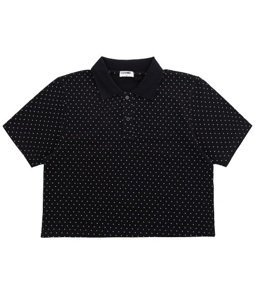 PLASMASPHERE(プラズマスフィア)の「ピンドットPKポロカラーTシャツ_2COLOR(ポロシャツ・レディース・ブラック/ホワイト・FREE)」の5枚目の写真