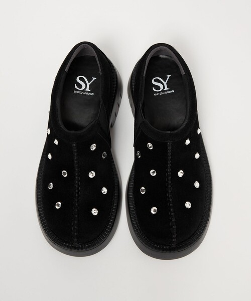 SY UNITED ARROWS（シーユナイテッドアローズ）の「＜SY＞ ラウンド スリッポン ビジュー フラット55↑（スリッポン・レディース・ブラック・24.5cm/22.5cm/23.5cm/23cm/25cm/24cm）」の3枚目の写真