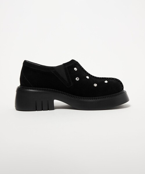 SY UNITED ARROWS（シーユナイテッドアローズ）の「＜SY＞ ラウンド スリッポン ビジュー フラット55↑（スリッポン・レディース・ブラック・24.5cm/22.5cm/23.5cm/23cm/25cm/24cm）」の4枚目の写真