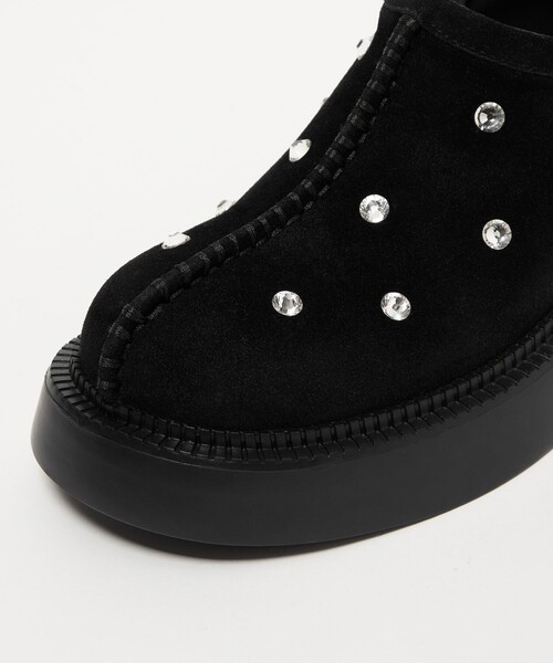 SY UNITED ARROWS（シーユナイテッドアローズ）の「＜SY＞ ラウンド スリッポン ビジュー フラット55↑（スリッポン・レディース・ブラック・24.5cm/22.5cm/23.5cm/23cm/25cm/24cm）」の8枚目の写真