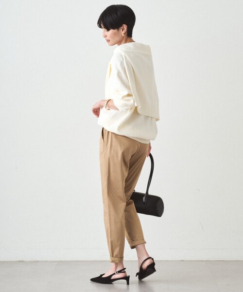 LOUNGEDRESS(ラウンジドレス)の「コットンVニット(ニット/セーター・レディース・ベージュ/ピンク/オフホワイト・FREE)」の7枚目の写真