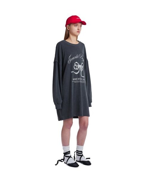 TRUNK PROJECT(トランクプロジェクト)の「Printed Long Sleeve T-Shirt_Grey(Tシャツ/カットソー・レディース・グレー・SMALL/X-SMALL/LARGE)」の3枚目の写真
