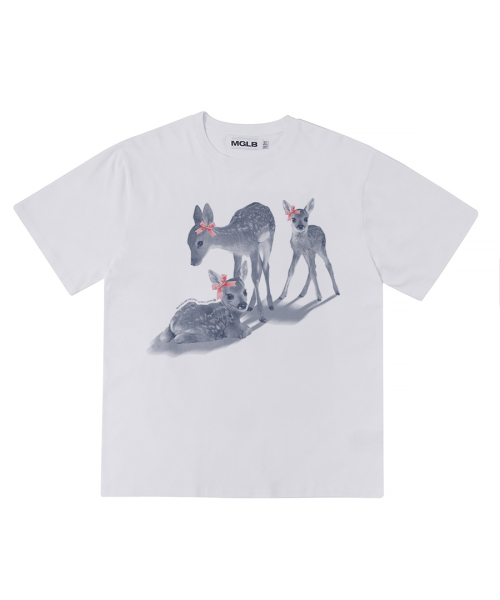 MATCHGLOBE(マッチグローブ)の「リボンシカオーバーサイズTシャツ(ホワイト)(Tシャツ/カットソー・レディース・その他・FREE)」の2枚目の写真