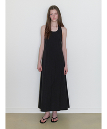 muse halter long dress - black