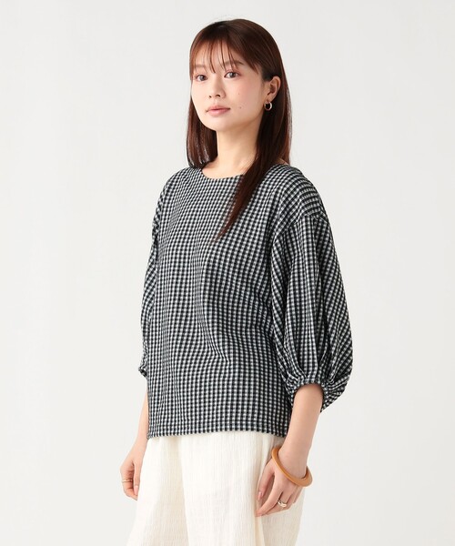 BEAMS HEART(ビームスハート)の「タック ドルマンスリーブ プルオーバー(Tシャツ/カットソー・レディース・ブラック/サックスブルー/ネイビー・FREE)」の21枚目の写真