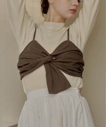 OLUN（オルン）の「cross design bustier/クロスデザインビスチェ（その他トップス）」