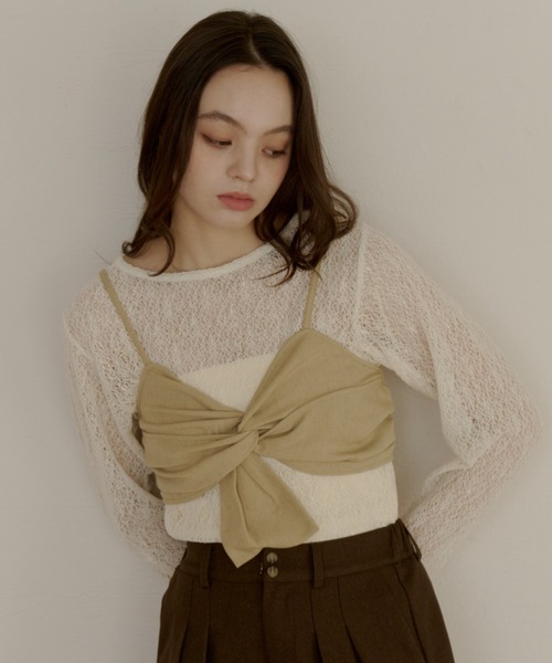 OLUN（オルン）の「cross design bustier/クロスデザインビスチェ