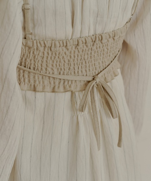 OLUN クロスデザインビスチェ ベージュ cross design bustier/クロスデザインビスチェ（その他トップス