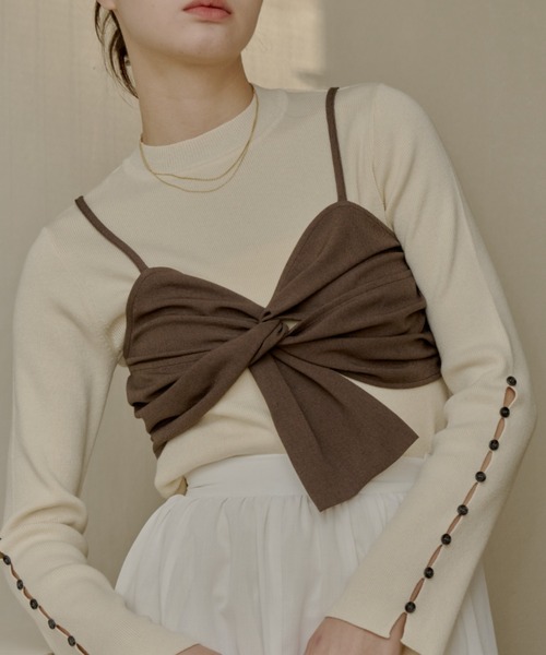cross design bustier/クロスデザインビスチェ（その他トップス