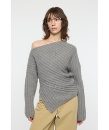 MOUSSY | ASYMMETRY RIB ニット(ニット/セーター)