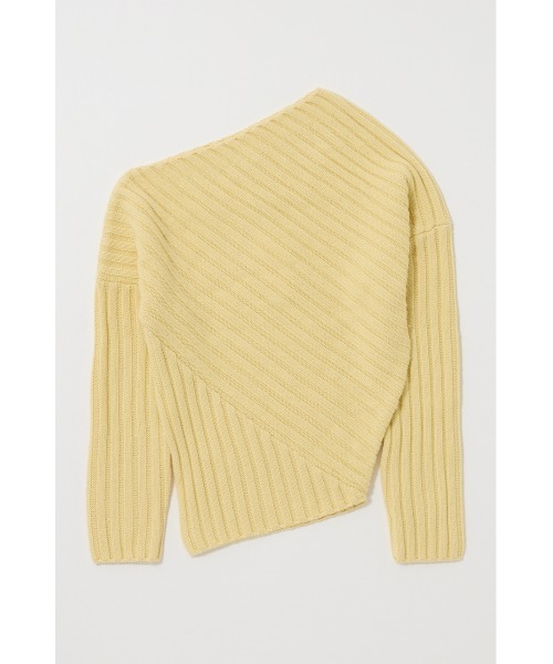 MOUSSY(マウジー)の「ASYMMETRY RIB ニット(ニット/セーター・レディース・ブラック/ライトブルー/ライトイエロー/杢グレー・FREE)」の18枚目の写真